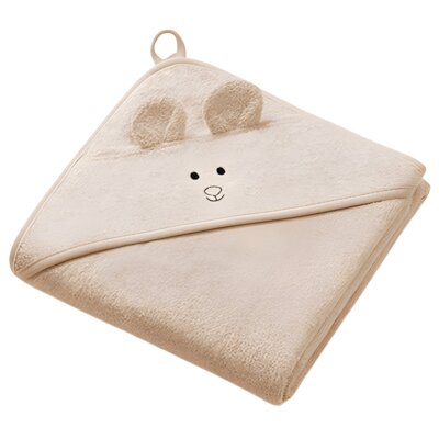 Ręcznik z kapturem BABYONO 1553/06 100 x 100 cm Ciemnobeżowy