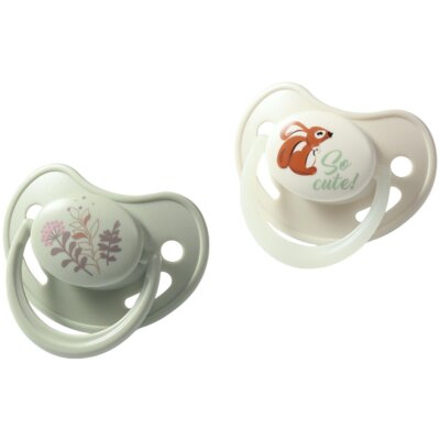 Smoczek BABYONO 1670/02 6-18 m Zielony (2 sztuki)