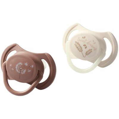 Smoczek BABYONO 1669/03 18 m+ Beżowy (2 sztuki)