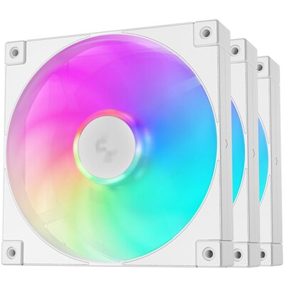 Wentylator DEEPCOOL FD14 ARGB Biały (3 szt.)