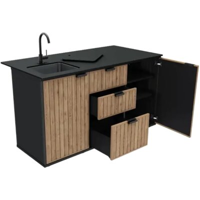 Kuchnia ogrodowa KETER Compact Outdoor 263933 Grafitowo-drewniany