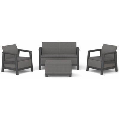 Zestaw mebli ogrodowych KETER Scandi Linea 270924 Grafitowo-szary