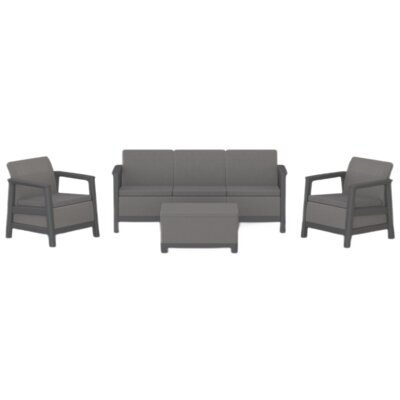 Zestaw mebli ogrodowych KETER Scandi Linea 270923 Grafitowo-szary