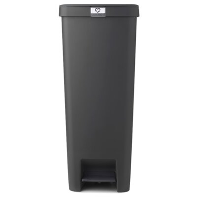 Kosz na śmieci z pedałem BRABANTIA StepUp 800023 cichy domyk, platsyk 40L Ciemnoszary
