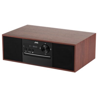 Wieża JVC RD-E761 Brązowa, Odtw.CD/-R/-RW/MP3,BT, Tuner FM, Wbudowany Korektor dźwięku, Czytelny wyświetlacz LCD