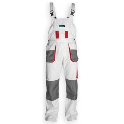 Spodnie robocze DEDRA BH4SO-L ogrodniczki Biały (rozmiar L/52)