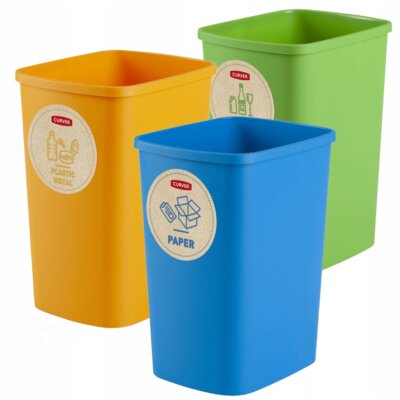 Kosz na śmieci CURVER Eco Friendly 249842 3x25L