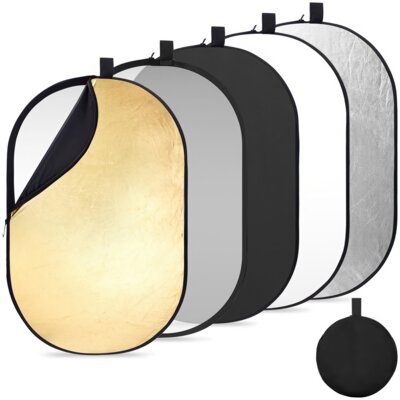 Blenda fotograficzna K&F Concept 5w1, owalna 90 x 60 cm
