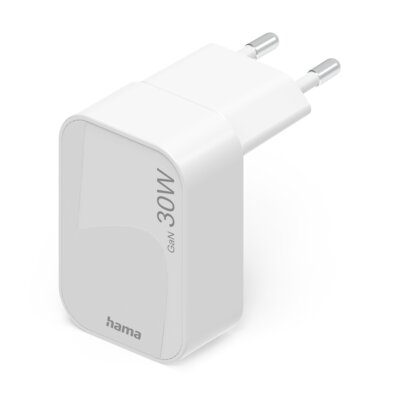 Ładowarka sieciowa HAMA składana GaN PD/QC 30W Biały