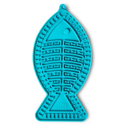 Mata do lizania PAN MIĘSKO z przyssawkami Jasnoniebieski