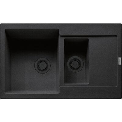 Zlewozmywak półtorakomorowy z ociekaczem FRANKE Maris MRG 651-78 114.0741.200 Onyx 50x78