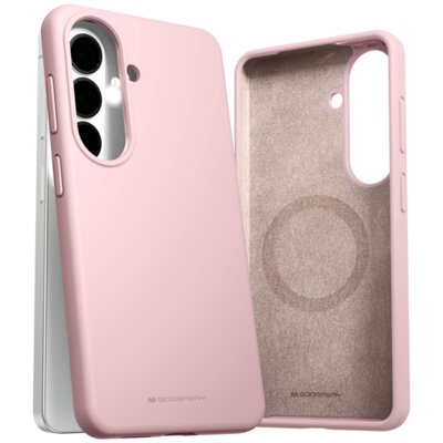 Etui MERCURY Pure MagSafe Silicone do Samsung Galaxy S26 Różowo-piaskowy