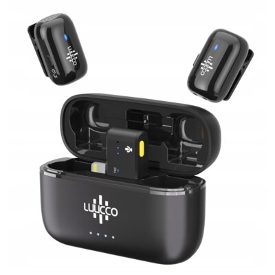Mikrofon bezprzewodowy krawatowy LUUCCO MiniPods K2 Lightning Czarny (2 szt.)