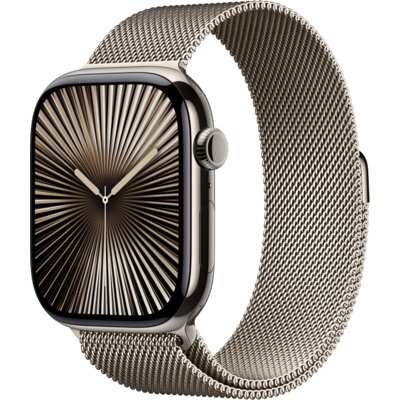 Apple Watch 10 GPS + Cellular 46mm koperta z tytanu (naturalny) + bransoleta mediolańska rozmiar M/L (naturalny)