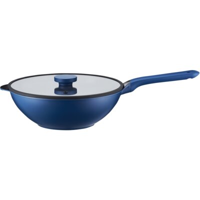 Patelnia wok AMBITION Qualum Ceramic Cobalt 30 cm
