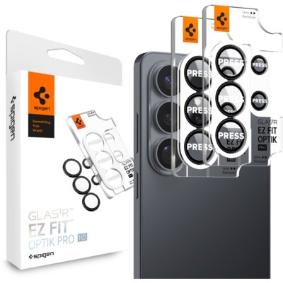 Nakładka na obiektyw SPIGEN Optik Pro HD Glas.Tr Ez Fit do Samsung Galaxy S26 Ultra Czarny (2 szt.)