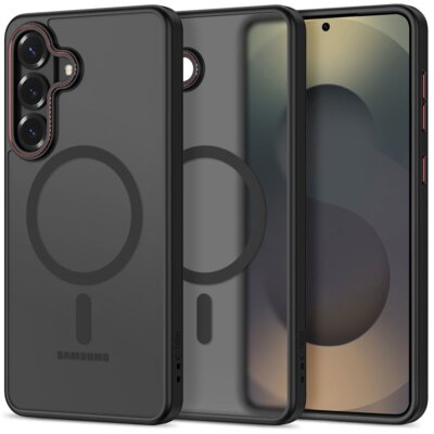 Etui TECH-PROTECT MagCam MagSafe do Samsung Galaxy S26 Czarno-czerwony