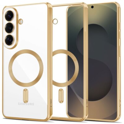 Etui TECH-PROTECT MagFlex MagSafe do Samsung Galaxy S26 Przezroczysto-złoty (błyszczący)