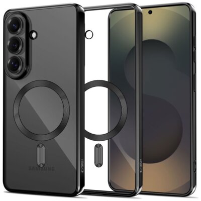 Etui TECH-PROTECT MagFlex MagSafe do Samsung Galaxy S26 Przezroczysto-czarny (błyszczący)