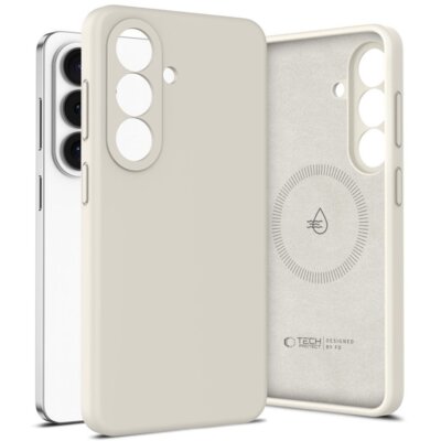 Etui TECH-PROTECT Silicone MagSafe do Samsung Galaxy S26 Beżowy