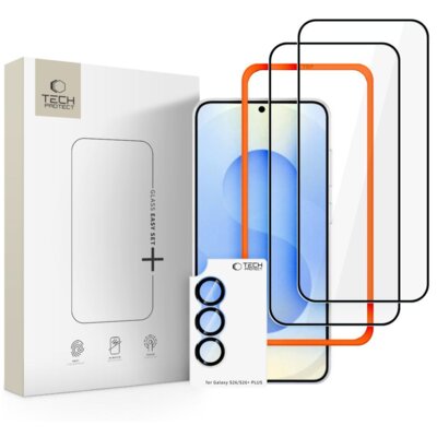 Szkło hartowane TECH-PROTECT Easy Set+ do Galaxy S26 (2 szt.) + nakładka na obiektyw