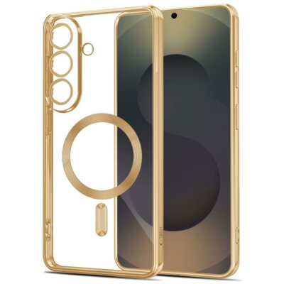 Etui TECH-PROTECT MagFlex MagSafe do Samsung Galaxy S26+ Przezroczysto-złoty (błyszczący)