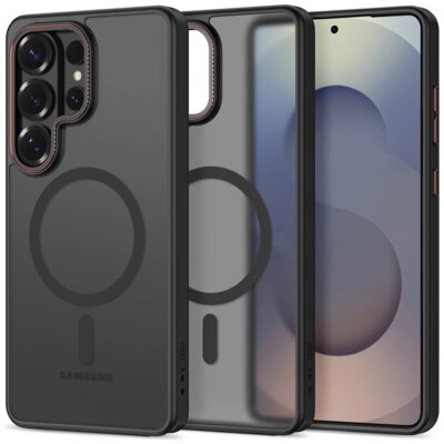 Etui TECH-PROTECT MagCam MagSafe do Samsung Galaxy S26 Ultra Czarno-czerwony