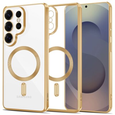 Etui TECH-PROTECT MagFlex MagSafe do Samsung Galaxy S26 Ultra Przezroczysto-złoty (błyszczący)