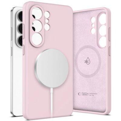 Etui TECH-PROTECT Silicone MagSafe do Samsung Galaxy S26 Ultra Perłowo-różowy