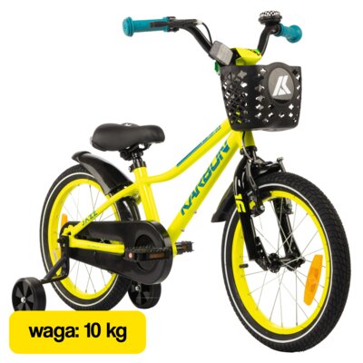 Rower dziecięcy KARBON Jazz 16 cali Limonkowy Wzrost: 100-120 cm Wiek: 4-6 lat