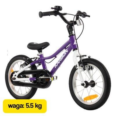 Rower dziecięcy KARBON Superlight 14 cali Fioletowy Wzrost: 95-110 cm Wiek: 3-5 lat