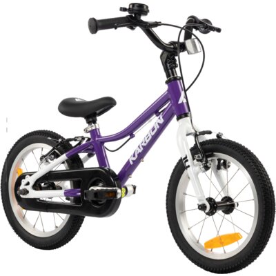 Rower dziecięcy KARBON Superlight 14 cali dla chłopca Fioletowy