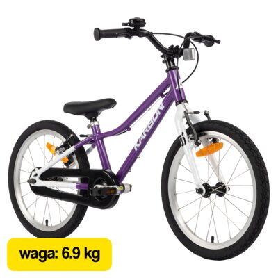 Rower dziecięcy KARBON Superlight 18 cali Fioletowy Wzrost: 115-130 cm Wiek: 5-7 lat