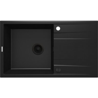 Zlewozmywak jednokomorowy z ociekaczem DEANTE Eridan ZQE N113 Nero 50x86