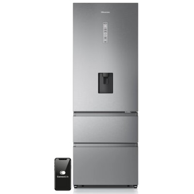 Lodówka HISENSE RT641N4WIE1 3D SkyLine No frost 200cm Szara Wi-Fi ConnectLife Metal Tech Cooling