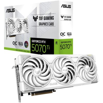 Karta graficzna ASUS TUF Gaming GeForce RTX 5070 Ti White OC Edition 16GB DLSS 4