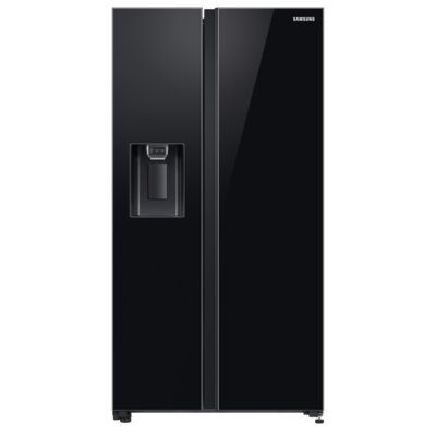 Lodówka SAMSUNG RS65R54112C Side by Side No Frost 178cm Czarna Podajnik wody Kostkarka Równomierne chłodzenie z All-Around Cooling