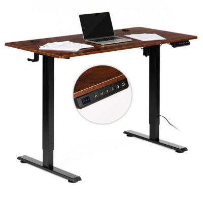 Biurko elektryczne regulowane 120x60 cm regulacja wysokości 72-117 cm ModernHome
