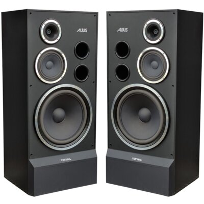 Podłogowe kolumny głośnikowe TONSIL ALTUS 300 Czarne (2 szt.), Obudowa MDF, Typ Bass Reflex, Terminale głośnikowe Bi-wire