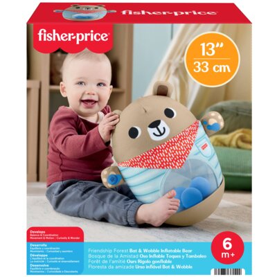 Zabawka edukacyjna FISHER PRICE Leśni przyjaciele Dmuchany Miś-Kiwaczek JLB83