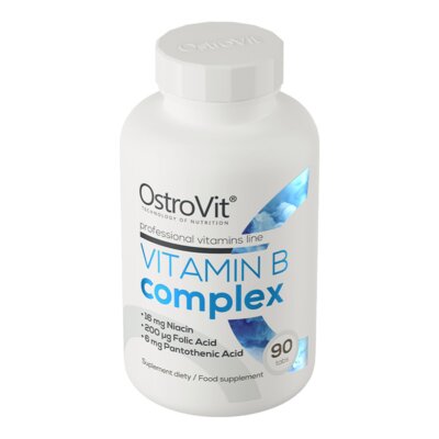 Zdjęcia - Witaminy i składniki mineralne OstroVit Witamina B  Complex 90 tabletek Witamina B 