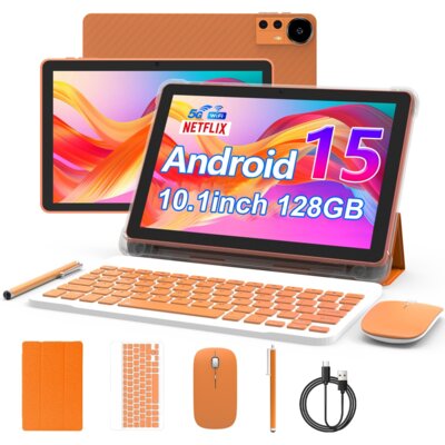 Tablet EXTRALINK CP31 10.1" 4/128 GB Wi-Fi Pomarańczowy + Klawiatura + Mysz + Rysik