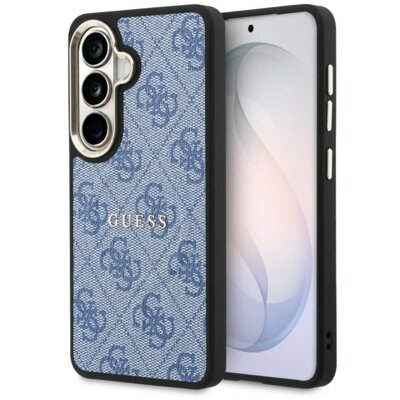 Etui GUESS 4G Embossed Ring MagSafe do Samsung Galaxy S26 Niebieski