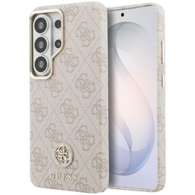 Etui GUESS 4G Rhinestone Round Logo MagSafe do Samsung Galaxy S26 Ultra Różowy