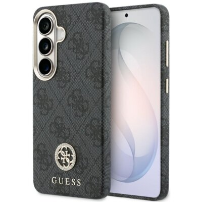 Etui GUESS 4G Rhinestone Round Logo MagSafe do Samsung Galaxy S26 Czarny