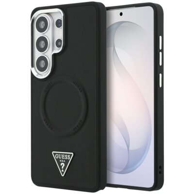 Etui GUESS Embossed Ring Triangle Logo MagSafe do Samsung Galaxy S26 Ultra Czarny