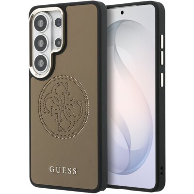 Etui GUESS Perforated Logo MagSafe do Samsung Galaxy S26 Ultra Brązowy