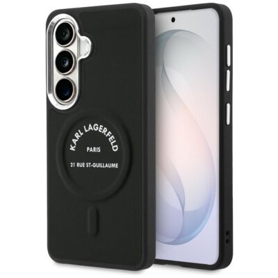 Etui KARL LAGERFELD Embossed Ring RSG Logo MagSafe do Samsung Galaxy S26+ Czarny