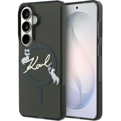 Etui KARL LAGERFELD IML KC Script MagSafe do Samsung Galaxy S26 Czarny