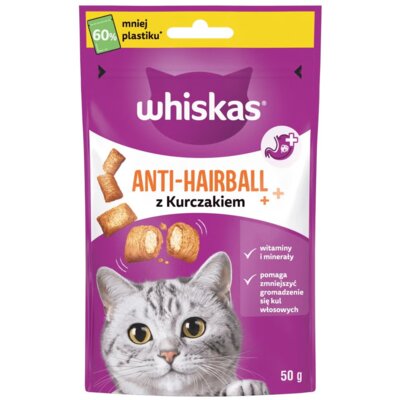 Przysmak dla kota WHISKAS Anti-Hairball 50 g